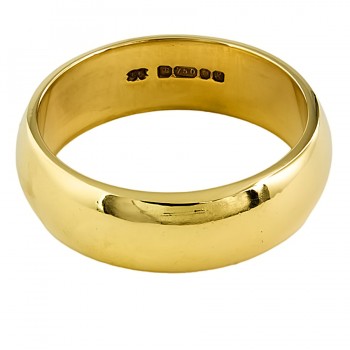 18ct Gold 10.6g Wedding Ring Size T
